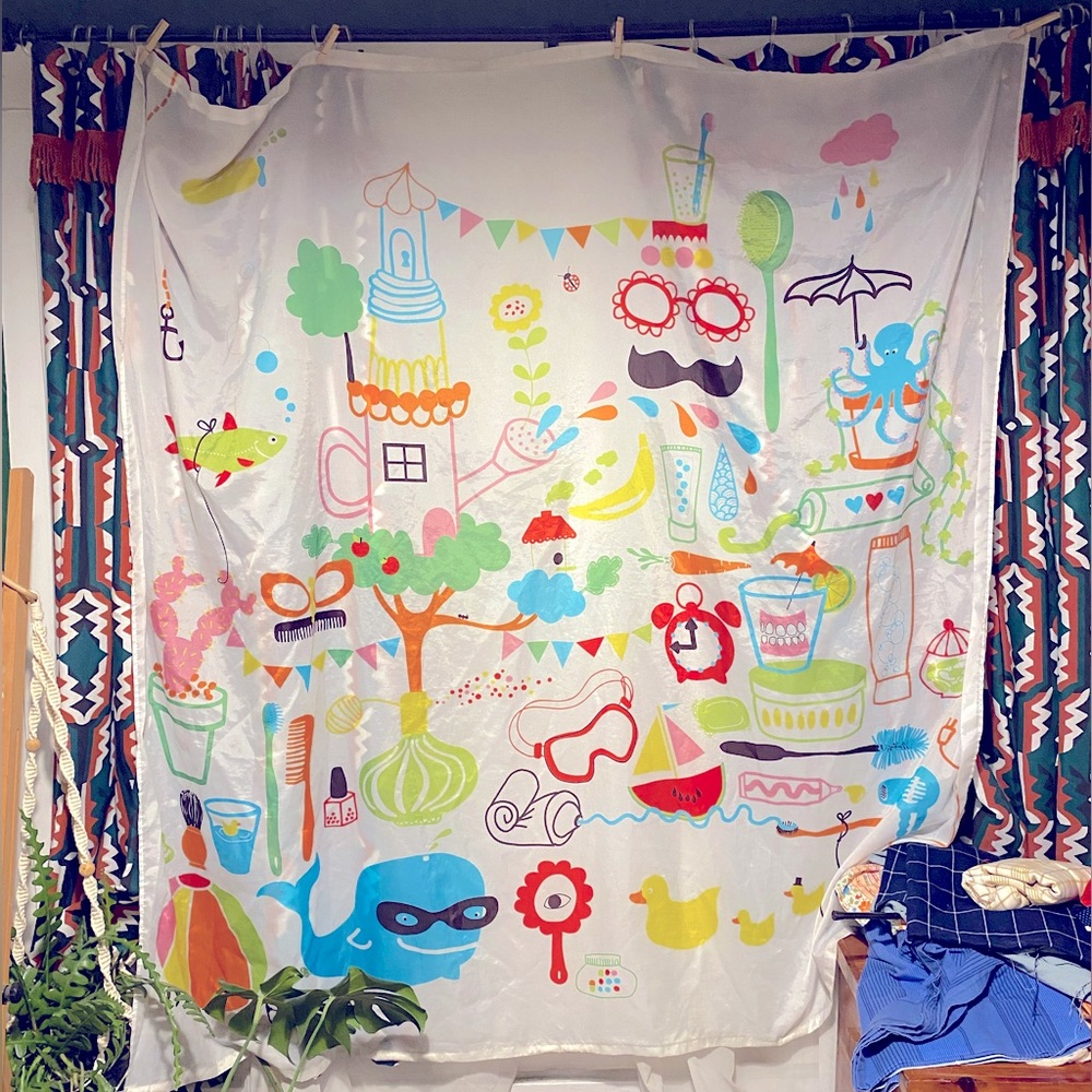 IKEA kids whimsical shower curtain